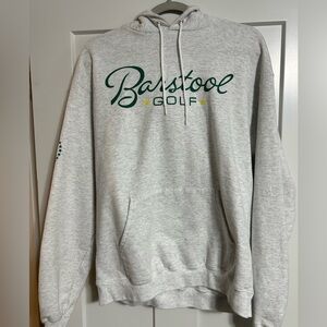 Champion Light Gray Hoodie with Green Print
